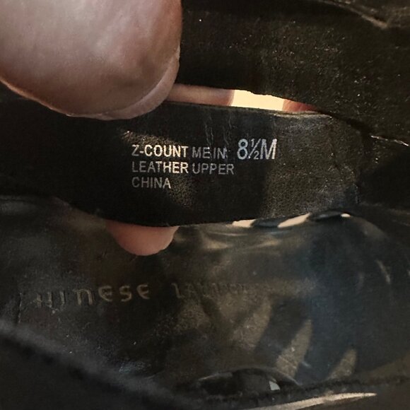 Strappy Black High Heel Sandals 8.5M By Chinese Laundry Leather Upper Peep Toe B - Picture 3 of 8